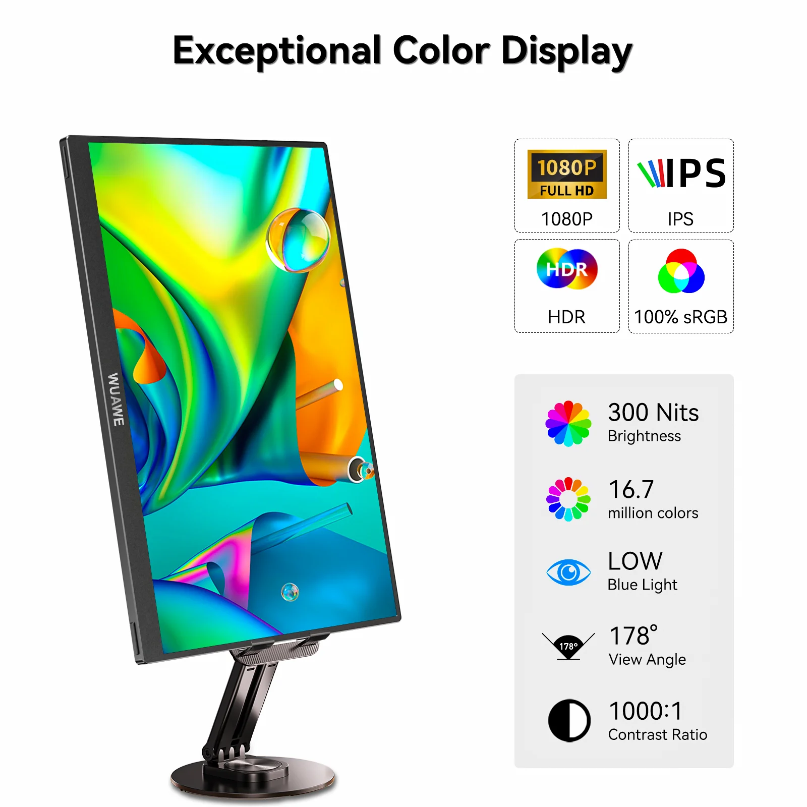 15.6inch 60HZ Gaming Portable Monitor 16:9 1080P IPS Display LCD FHD External Second Computer Screen for Phone gaming portable monitor