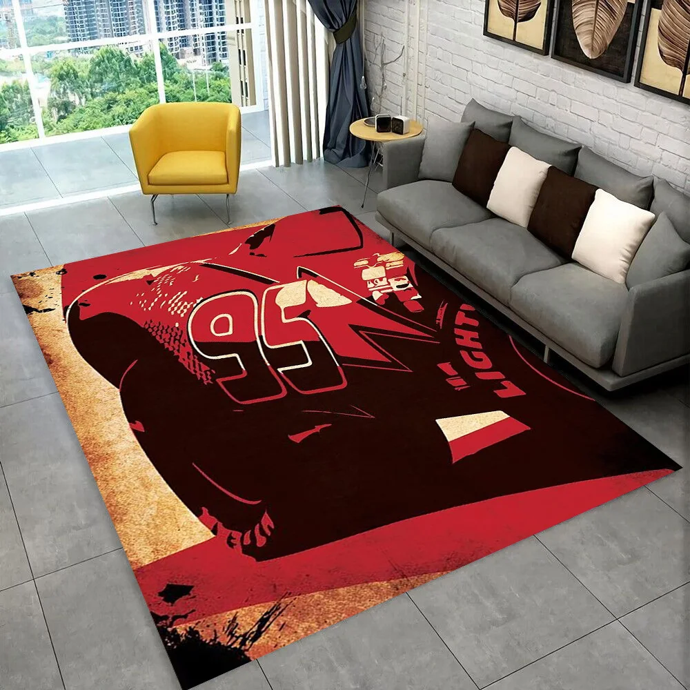 2025 New Cartoon Cars Lightning McQueen Gift Rug Carpet for Living Room Bedroom Decor Floor Mat Non-slip for Sofa Doormat Kids