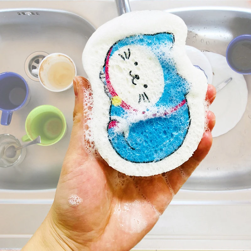 2023 New Magic Kitchen Paglietta Spugna Per Lavastoviglie Pasta Di Legno Compressa Spugna Forniture Per La Pulizia Accessori Per Il Bagno E La Cucina