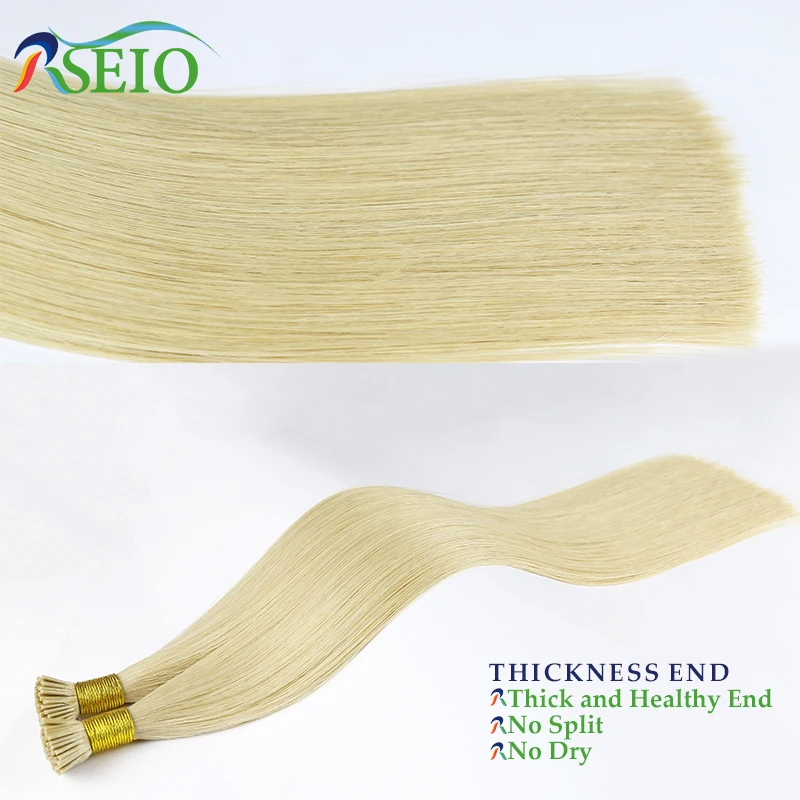 RESIO I Tip Hair Extension Straight European Remy Human Hair Extension Capsule Keratin Natural Fusion Human