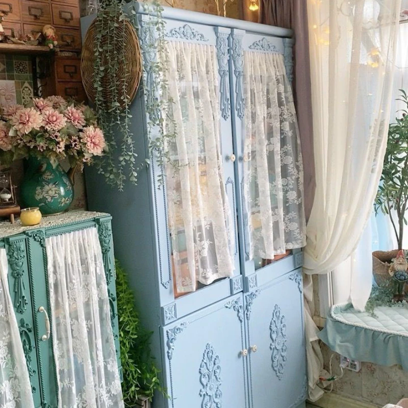 Wood Appliques and Onlays Natural Furniture Wall Door Woodcarving Decorative Long Flower Wooden Figurines Crafts Corner Frame 5
