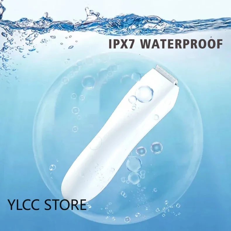 Body Hair Trimmer for Men & Women - Replaceable Ceramic Blades, Waterproof, USB-C Rechargeable Pubic Hair Bikini Groin Trimmer 4