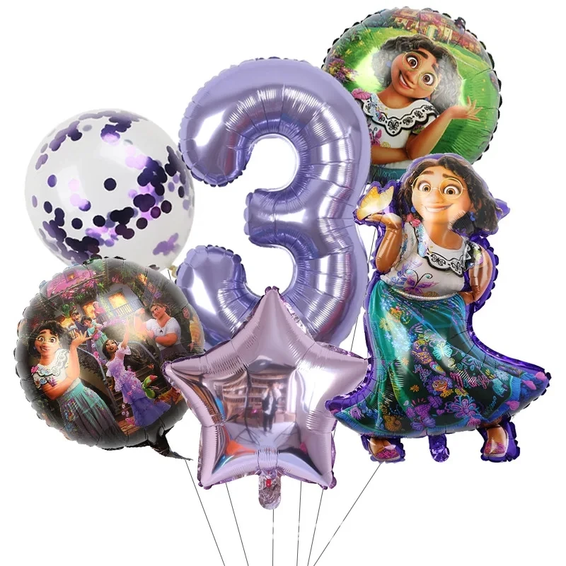 Disney Magic House Full Of Light Purple Girl Birthday Set Di Palloncini Digitali