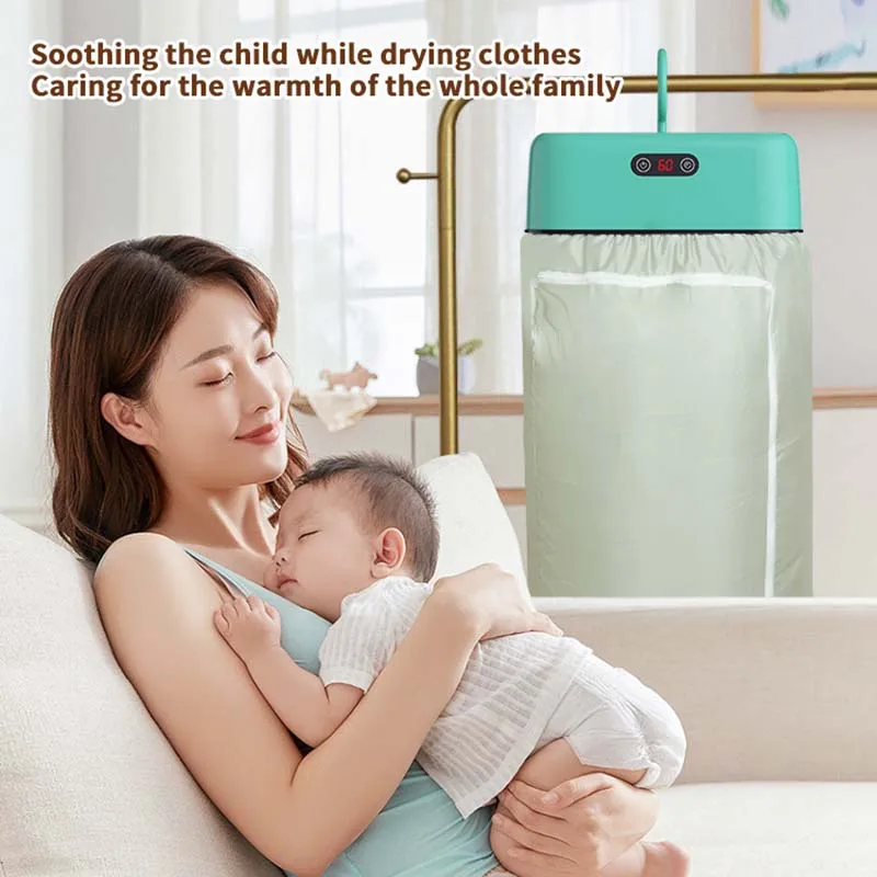 Foldable clothes dryer home adult baby smart dryer dormitory travel portable  control dryer 3