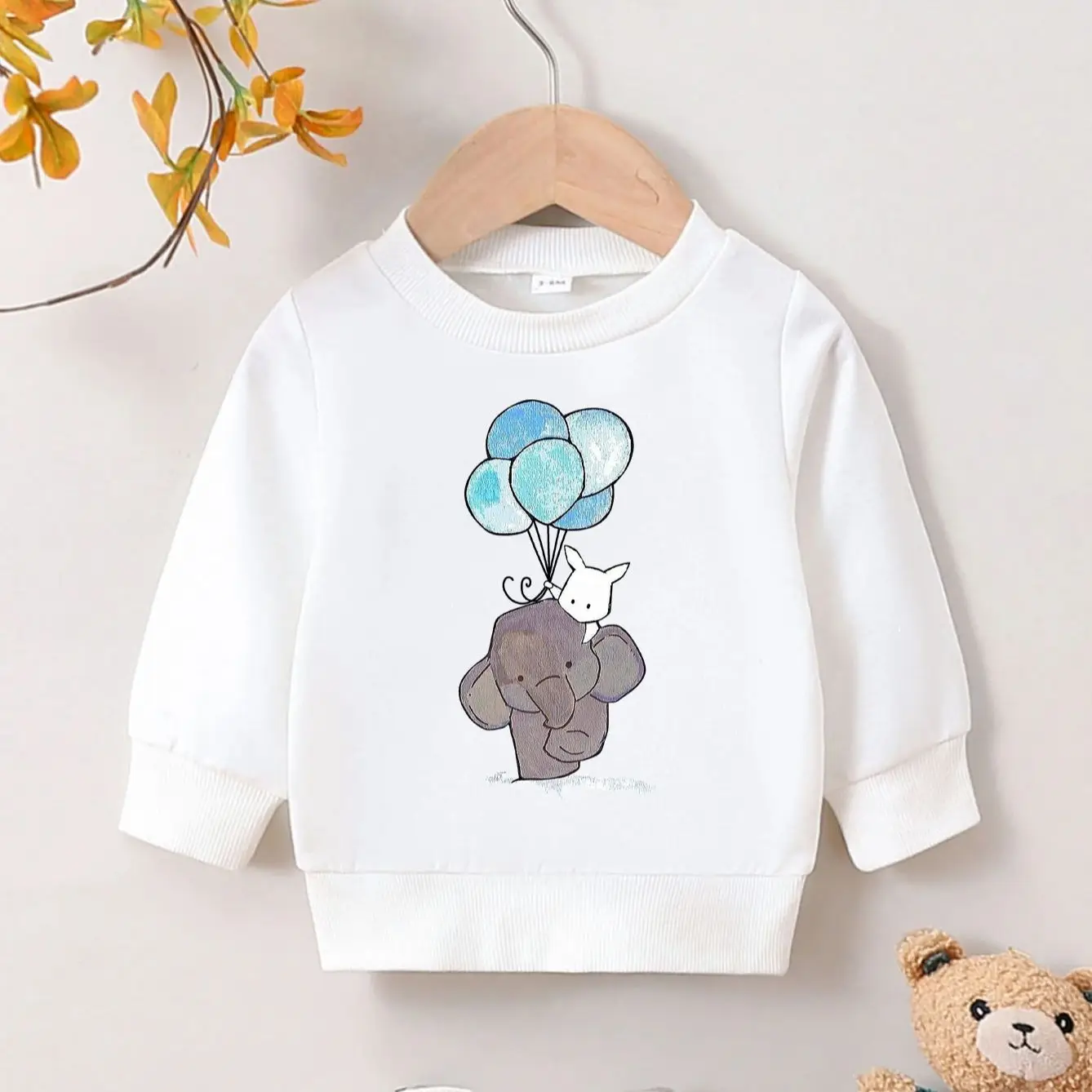 Autumn And Winter Cute Cartoon Casual Printed New Hoodies For Boys Aged