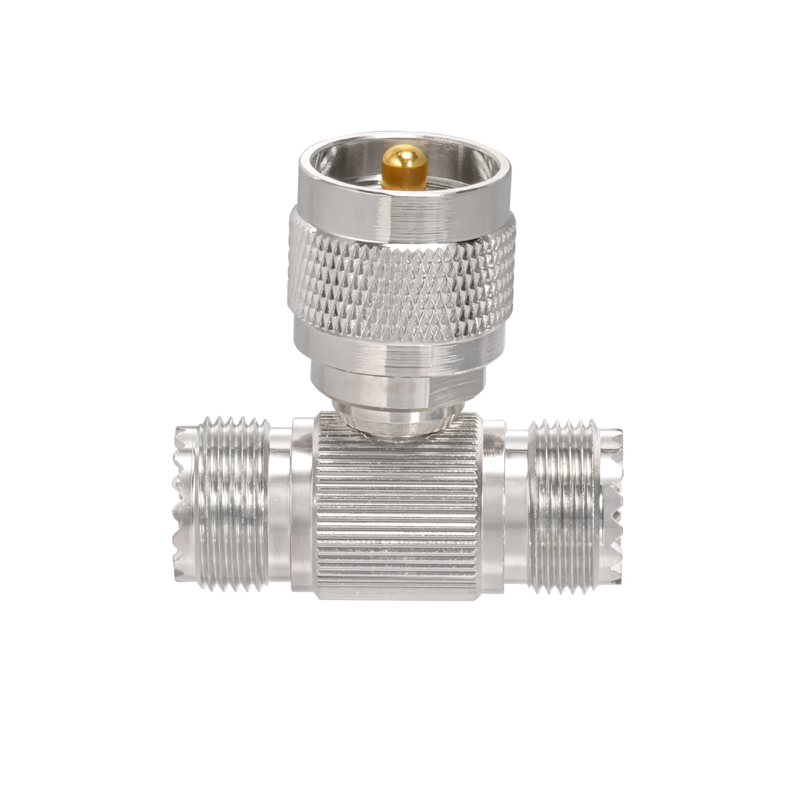Superbat 5pcs UHF Adapter UHF Male to Female 2-Way RF Coaxial Connector Cable Adapter for Electronic Components
