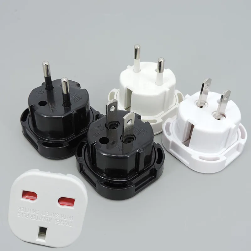 1/3Pcs Uk Plug To Eu Us Au Converter Euro Wall Travel Power Adapter 250V Charger Eu Germany Korea Plug British Scoket Outlet P1