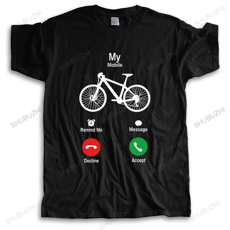 

Мужская футболка с круглым вырезом и коротким рукавом, мужские хлопковые топы, мой горный мобильный телефон, брендовые футболки, унисекс, мужские футболки