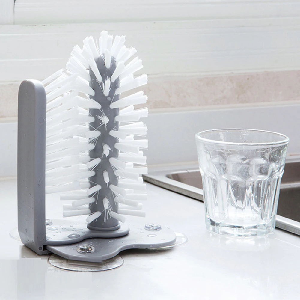 Cleaning Brush 2 1 Suction Cup Cup Scrubber Glass Cleaner Cleaning