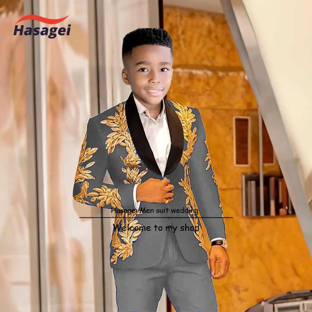 Boys Suit Tuxedos 2 Pieces Boys Formal Suit Set