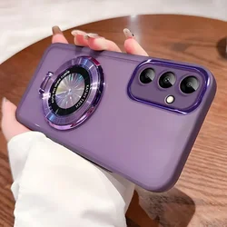 Magnetic Stand Holder Silicone Case with Transparent Soft Cover for Infinix Note 40 5G (Purple)