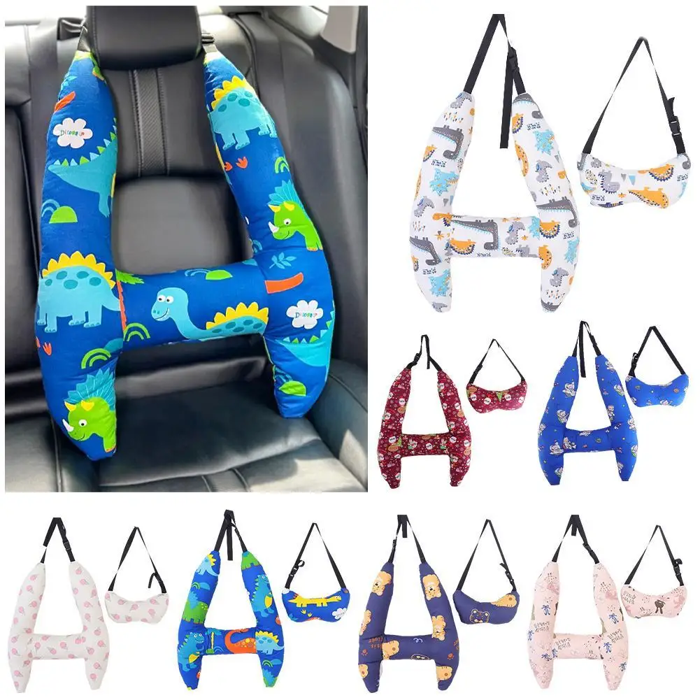 U-Shape Children Travel Pillow Cushion For Car Seat Cute Animal Pattern Kid Neck Head Support Child Women Safety Neck Pillow