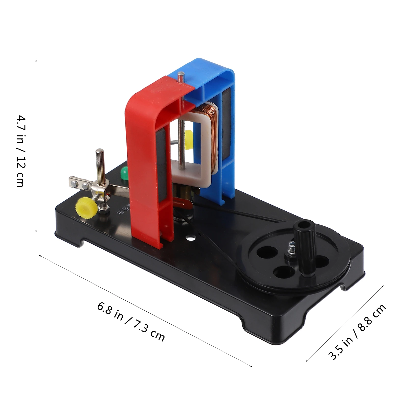 Hand Cranked Electricity Generator AC DC Experimental Equipment Physics Electricity DIY Kids Educational Toys 17.3X8.8X12CM