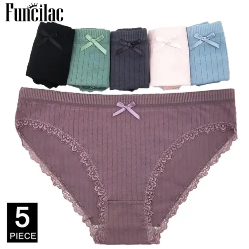 Women's cotton panties Girl Briefs Ms. cotton underwear bikini underwear sexy Ladies Briefs Free shipping 5 Pcs/set - Image 7