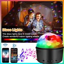

Dj Disco Light RGB Magic Ball Stage Music Light With Bluetooth Speaker Sound Activated Star Projector Light Party Night Light