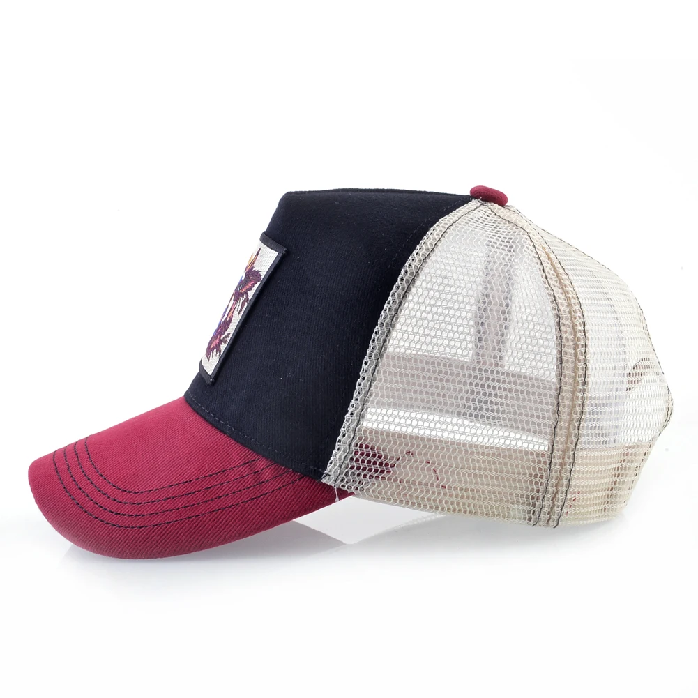 Breathable Mesh Baseball Cap Men Women Trucker Caps Snapback Hip Hop Bone Casquette Cow Patch Four Season Hats