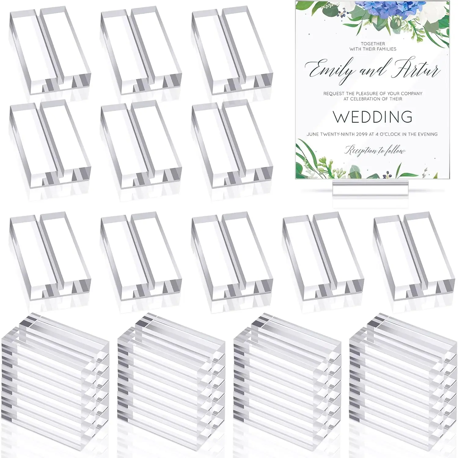 Acrylic Stands Place Card Holders Table Number Stands Card Display 10Pcs For Table Wedding Photos Office Home Decoration Tools place card holders acrylic sign holders