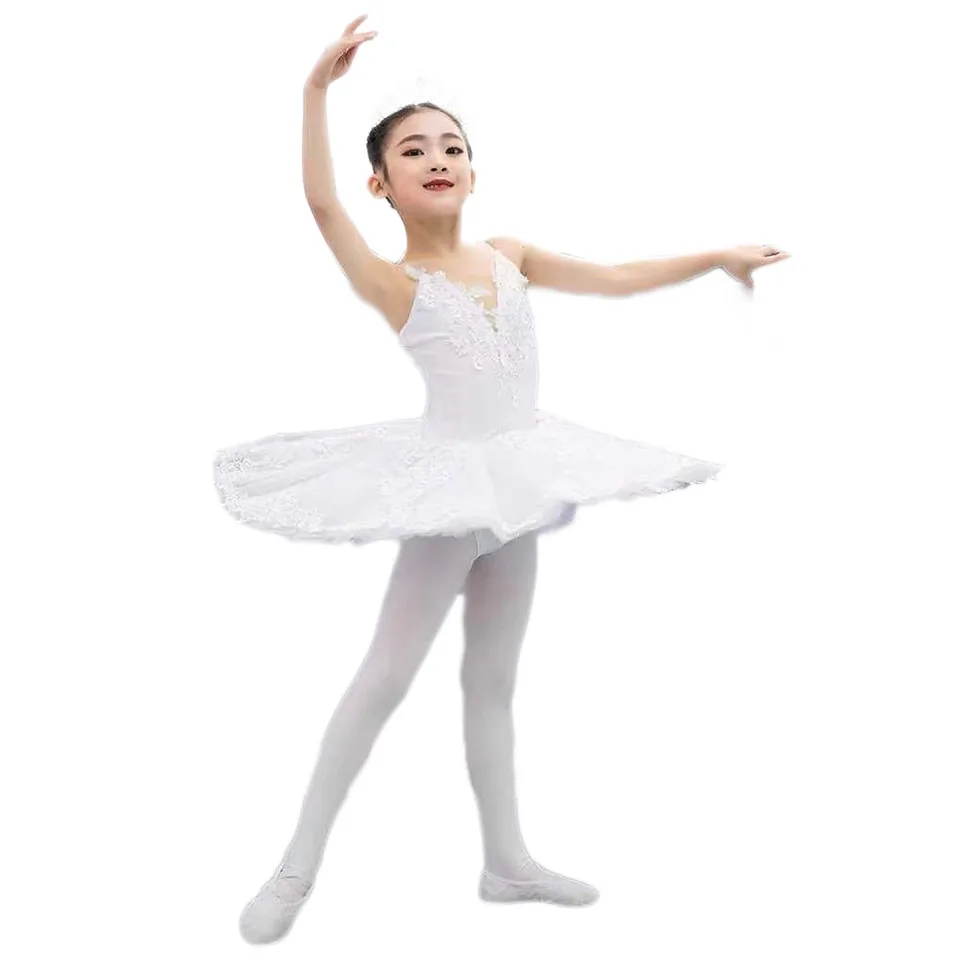 

Girls' Ballet Dress performance clothing children's professional white swan puffy gauze Dress Ballet Tutu Dress performance