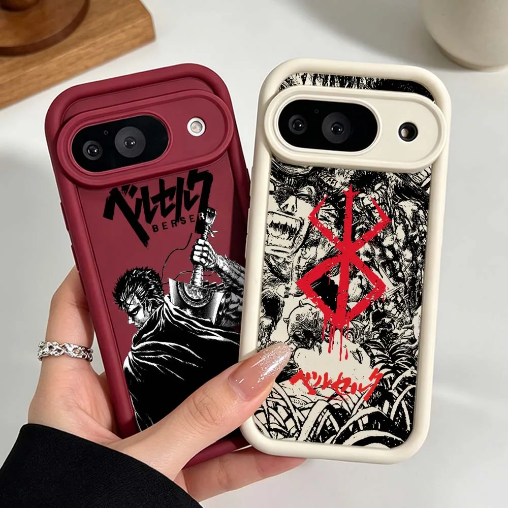 B-Berserk Anime Silicone Phone Case with Eye Ladder Design