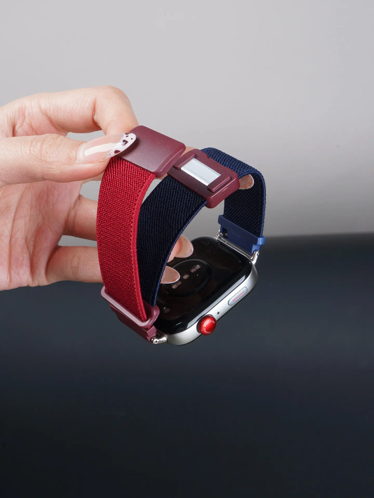 Two-Tone Breathable Nylon Watch Strap