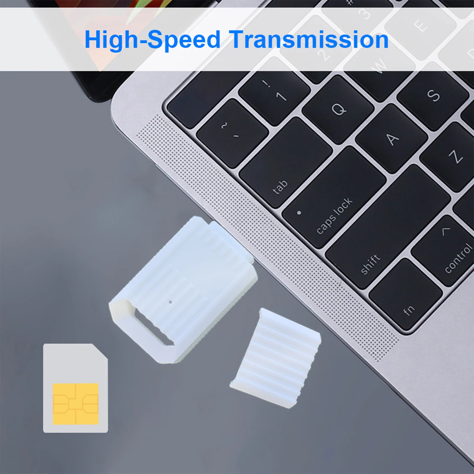 USB SIM 스마트 카드 리더기 경량 고속 ESIM 카드 어댑터 플러그 앤 플레이 (안드로이드, 윈도우, 맥 OS, 맥북, 컴퓨터, PC용)
