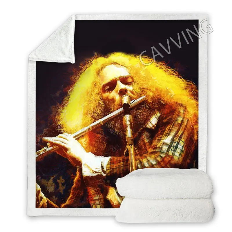 

Одеяло Jethro Tull с 3D принтом Sherpa, прямоугольное одеяло, флисовое текстильное одеяло, покрывало, домашний декор h02