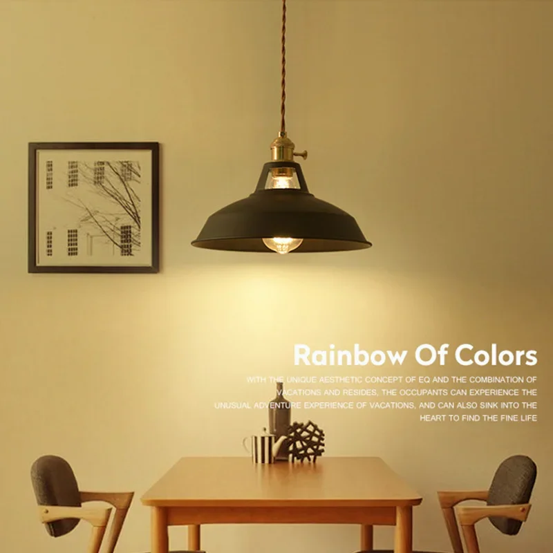 Pendant Light Retro Industrial Colorful Restaurant Kitchen Home Ceiling Lamp Vintage Hanging Light Lampshade Decorative Lamps pendant lights ceiling light pendant lamp vintage pendant lights rope pendant lamp