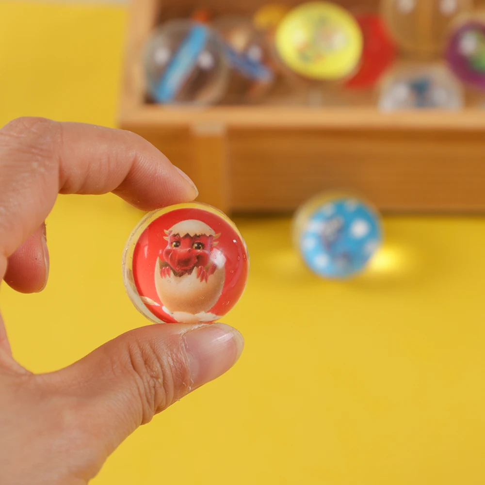 10Pcs Cartoon Dinosaur Bouncy Ball Outdoor Sports Toys for Children's Birthday Party Favors Pinata Fillers Goodie Bags
