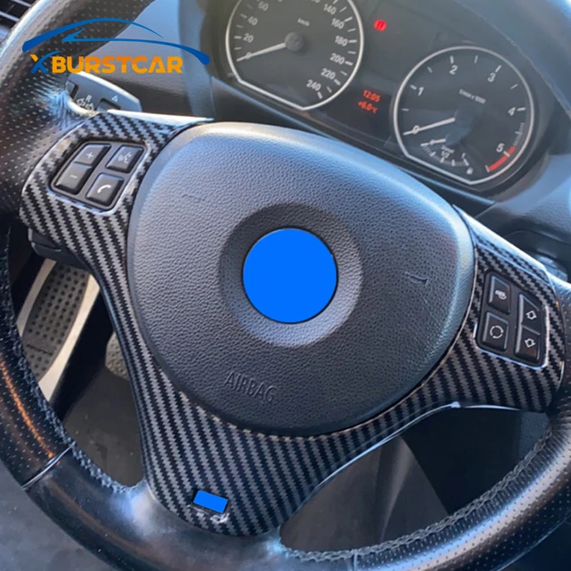 Carbon Fiber Look For BMW 1 3 Series E82 E87 E90 E92 E93 Steering Wheel  Cover