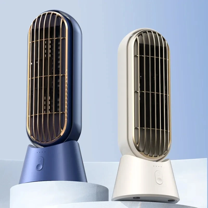

Portable Desktop Fan Auto Oscillation 4000mAh USB Rechargeable Air Conditioning Mini Floor Vertical Tower Fan For Home Office
