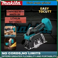 Meuleuse d'angle électrique sans fil Makita 19500 tr/min, outil de découpe pour carrelage, bois, plastique, outil de 3 pouces 1