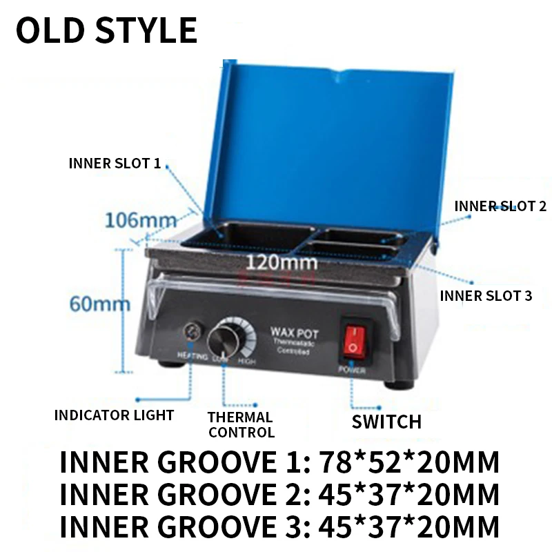 3 슬롯 왁스 멜터 자동 온도 조절 왁스 멜터 300W 왁스 멜터 치과용 왁스 멜터 220V/110V