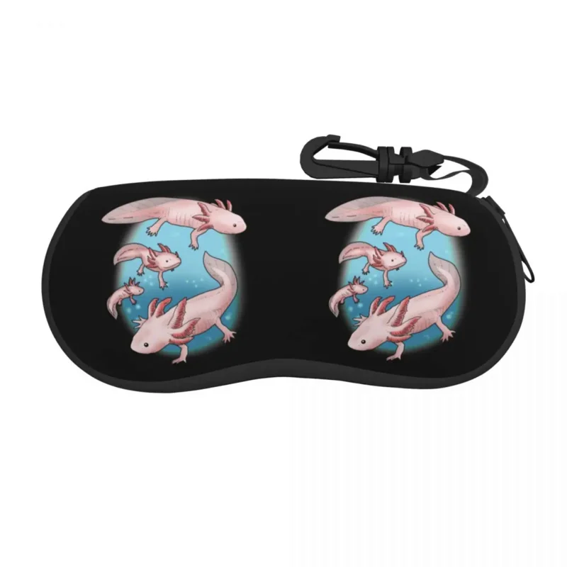 

Kids Kawaii Axolotl Eyeglasses Protector Cases Cool Sunglass Salamander Animal Glasses Bag