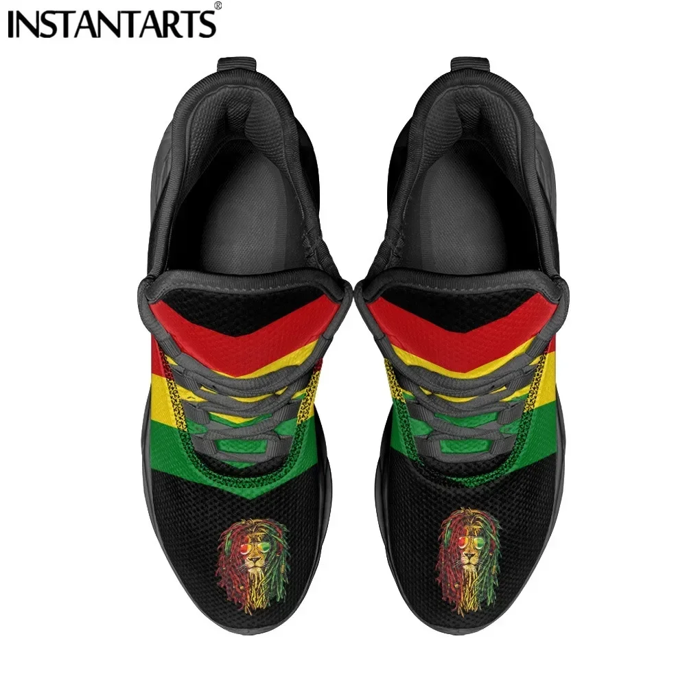 Jamaica Flag Print Female Flat Shoes Comfortable Sneakers For Women Lace Up Footwear Flex Control Zapatillas Mujer