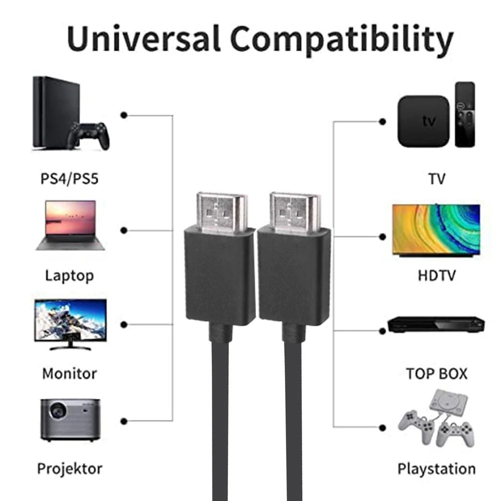 Short HDMI Cable 4K 60Hz 50CM HDMI Kable for HDTV PS5