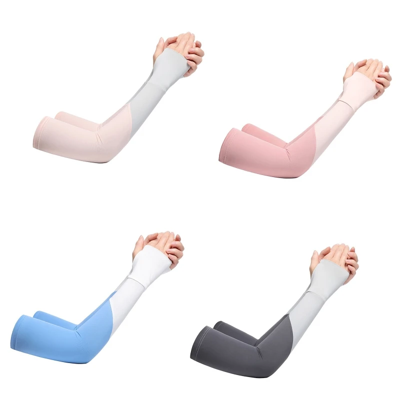 

Cooling Arm Sleeves Cover Shield for Sport Driving Cycling With Thumb Holes T8NB