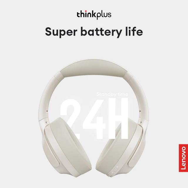 Lenovo Th46 Wireless Bluetooth 5.4 Headphones Scalable Super Battery Life Headset Hd Calling Active Noise Reduction Earbuds