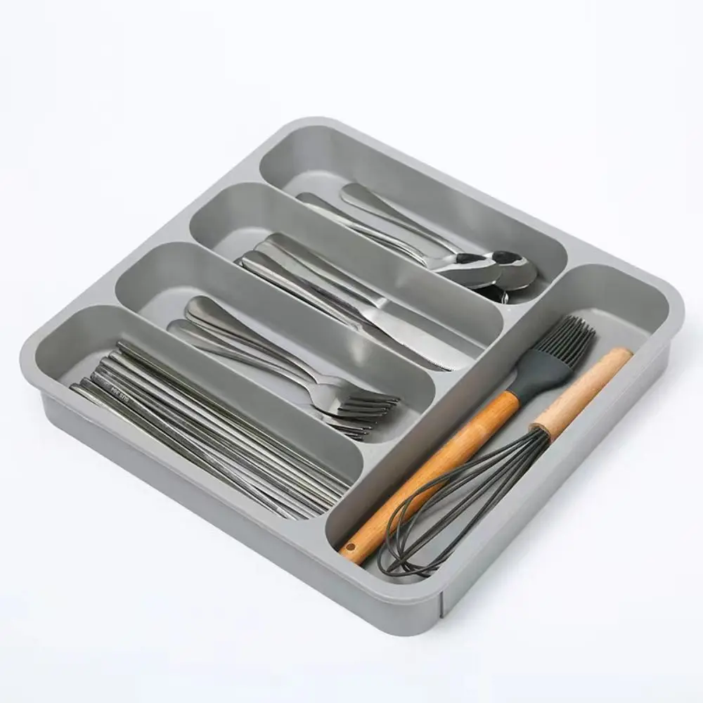 Cutlery Organizer Flatware Organizer Expandable Adjustable Kitchen Utensil Tray Set 6 Compartment Storage Divider