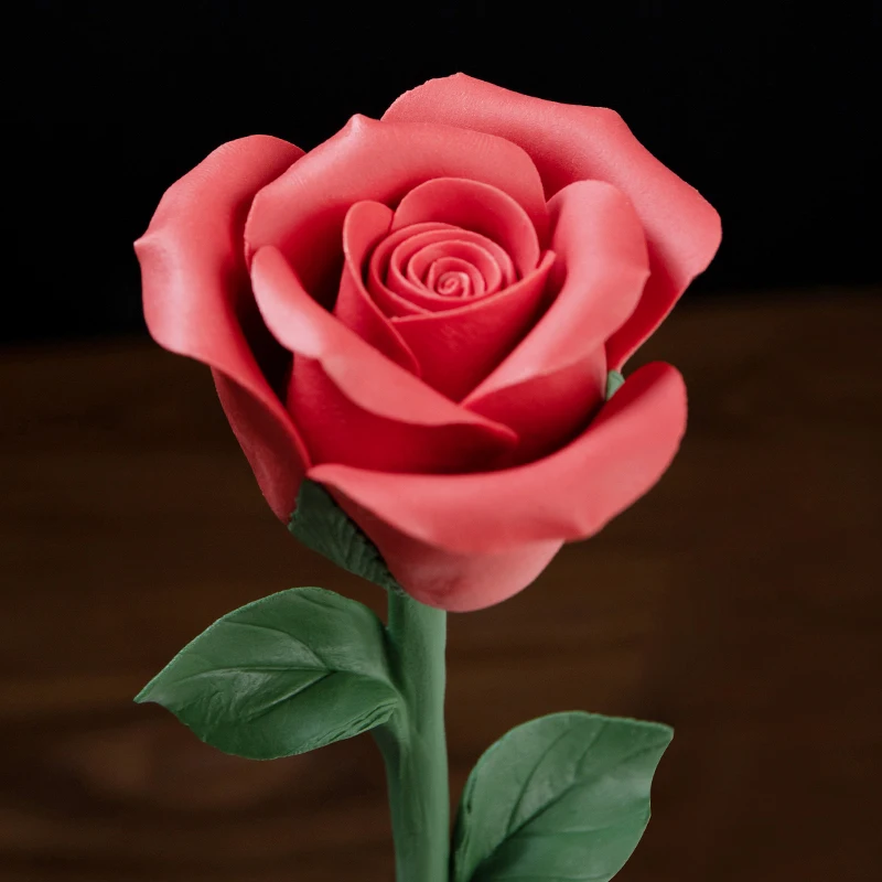0037 Handmade Ceramic Rose Decoration Girlfriend Wife Birthday Gift Home Bedroom Decorations Chinese Ceramic