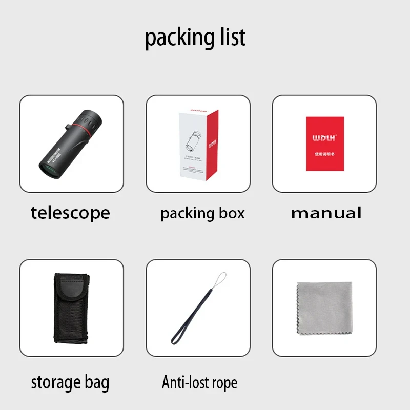Mobile Phone Telescope 2000x24 HD Mini Portable with Holder Outdoor