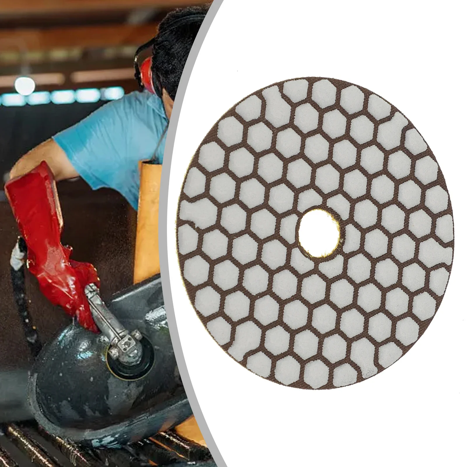 4 Inch Diamond Dry Polishing Pad Flexible Sanding Disc For Granite Marble For Marble Granite Quartzite Glass