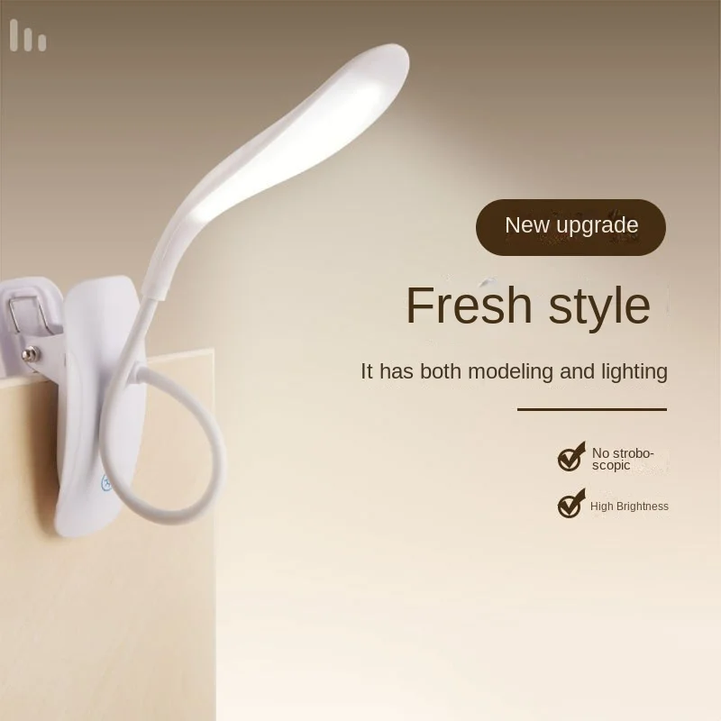 Desk Lamp USB Charging Duckbill Desk Lamp Three Levels Touch Dimming Bedroom Bedside LED Eye Protection Learning Desk Lamp Clip Book led lamp,desk lamp
