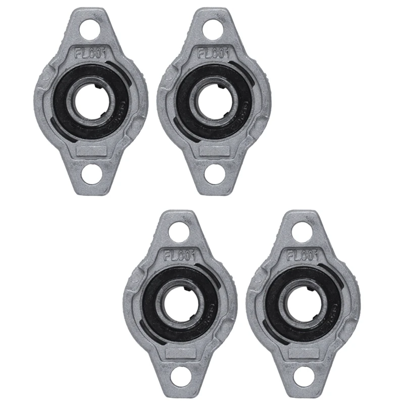 

4X FL001 Zinc Alloy 12Mm Bore Self Aligning Pillow Block Bearing Flange