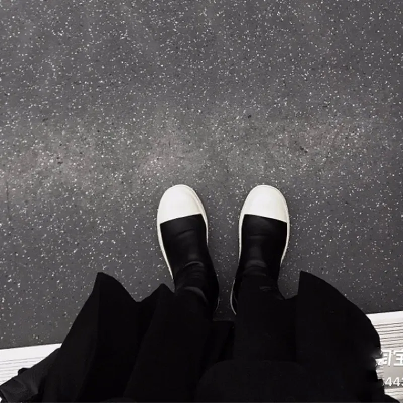 Black classic women's shoes lovers shoes spring autumn winter casual sports boots flat boots large size 44