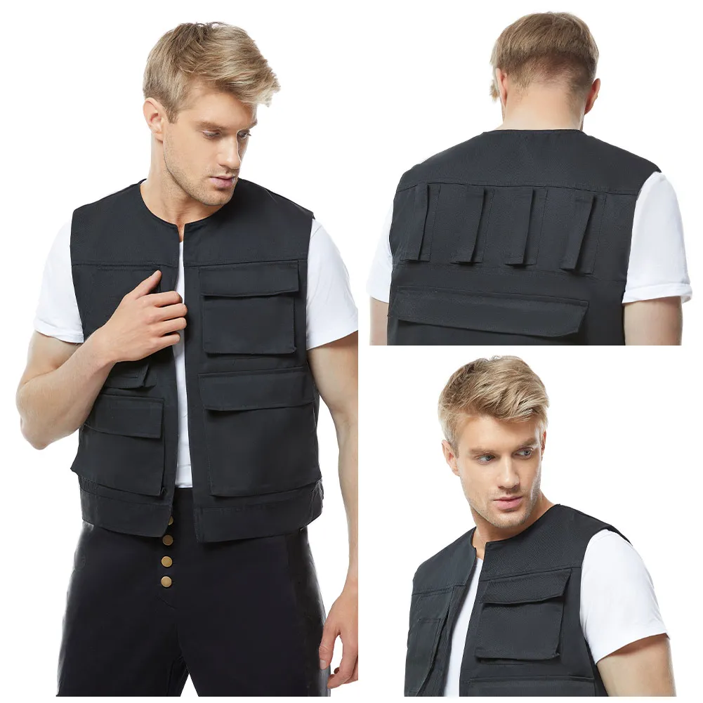 

Adult Men ANH A New Hope Han Solo Cosplay Costume Vest Only Top Halloween Carnival Suit