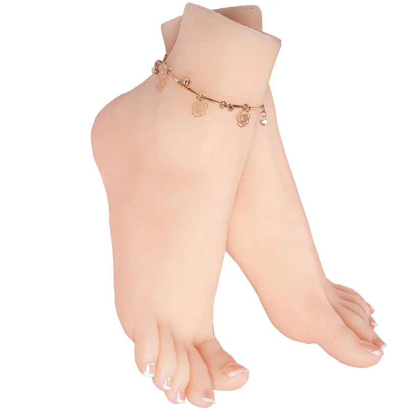 

Silicone Foot Model Female Nail Practice Foot Simulation Soft Mannequin Foot Fetish For Manicure Photograph Shoes Display 3704