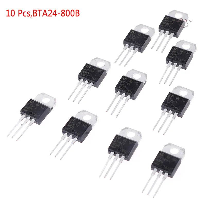 10 Pcs BTA24-800B BTA24 TRIAC 24A/800V TO-220