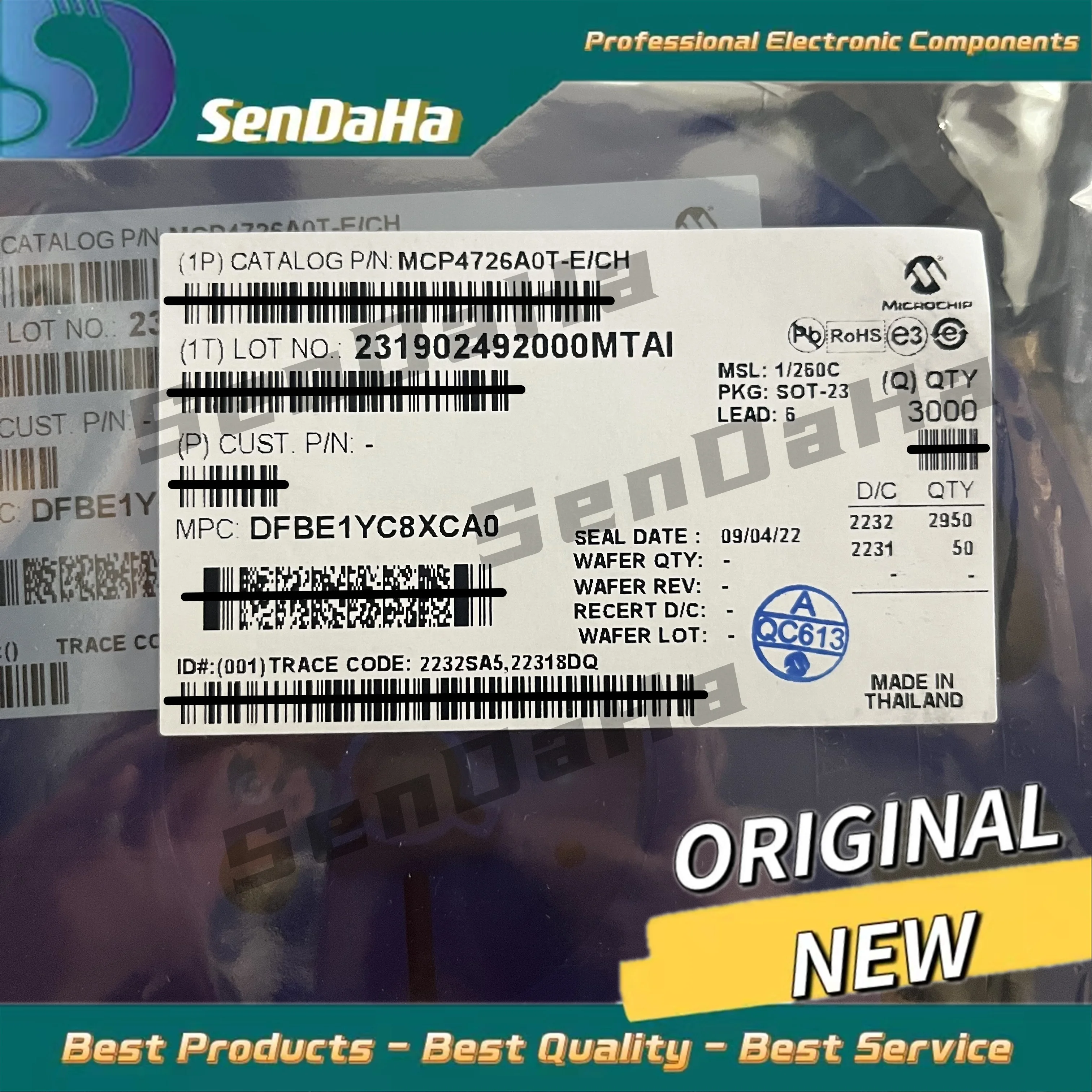 

MCP4726A0T-E/CH SOT23-6 новый оригинальный 10 шт./партия бесплатная доставка