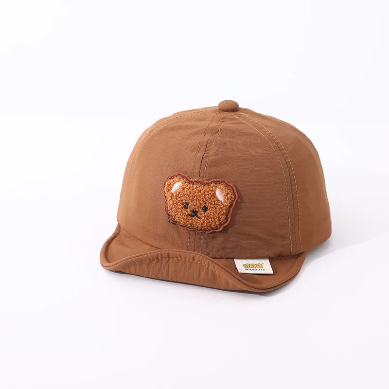 Cute Cartoon Bear Baby Baseball Cap Summer Outdoor Baby Boys Girls Sun Hat Adjustable Toddler Kids Children Soft Peaked Caps baseball cap baby hat kids caps