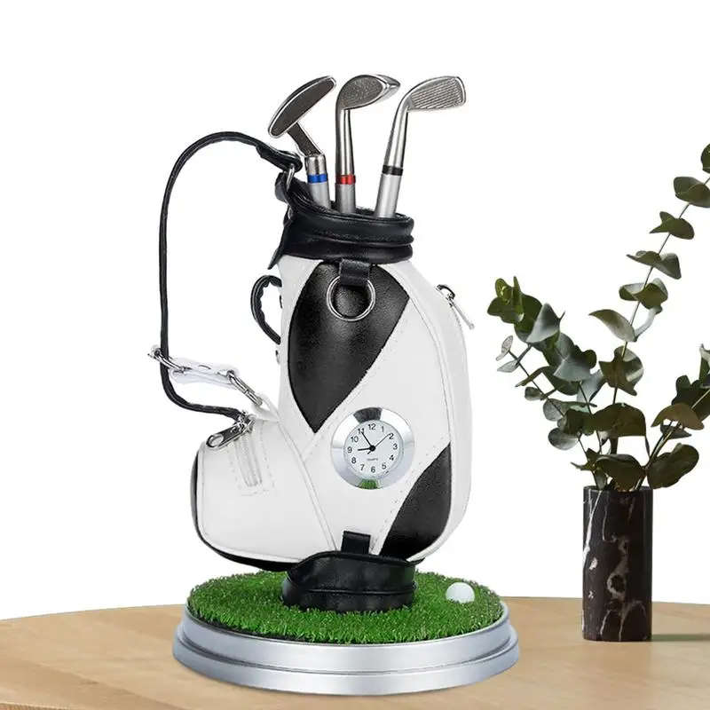 

Golf Pen Storage Holder Club Pen Holder Storage Portable Desktop Golf Bag Pen Holder Novelty Golf Presents For Kids Children